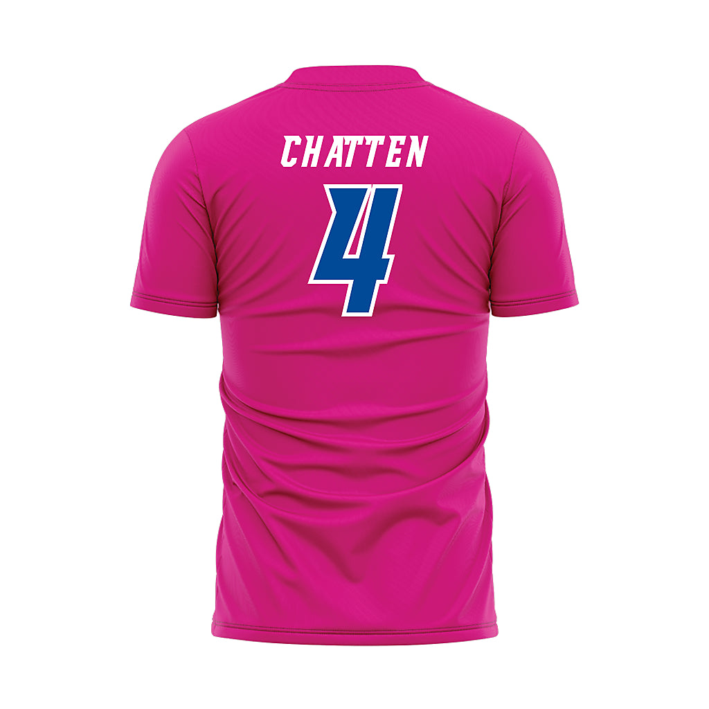 Delaware - NCAA Men's Soccer : Luke Chatten - Pink Soccer Jersey-1