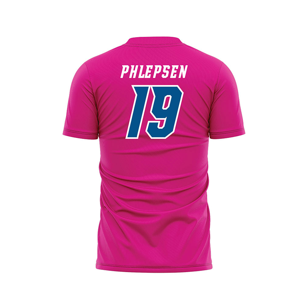 Delaware - NCAA Men's Soccer : Florian Phlepsen - Pink Soccer Jersey-1