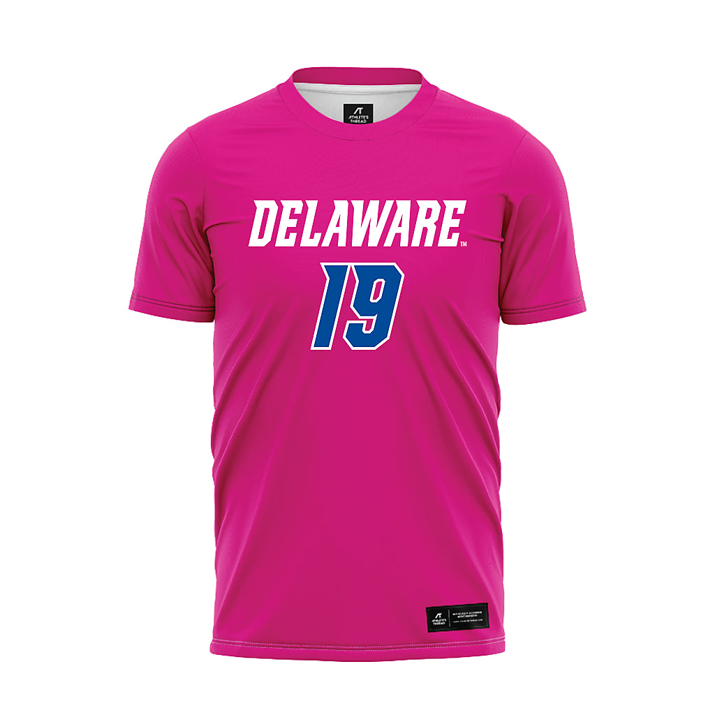 Delaware - NCAA Men's Soccer : Florian Phlepsen - Pink Soccer Jersey-0