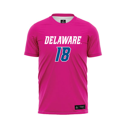 Delaware - NCAA Men's Soccer : TJ Hastings - Pink Soccer Jersey-0