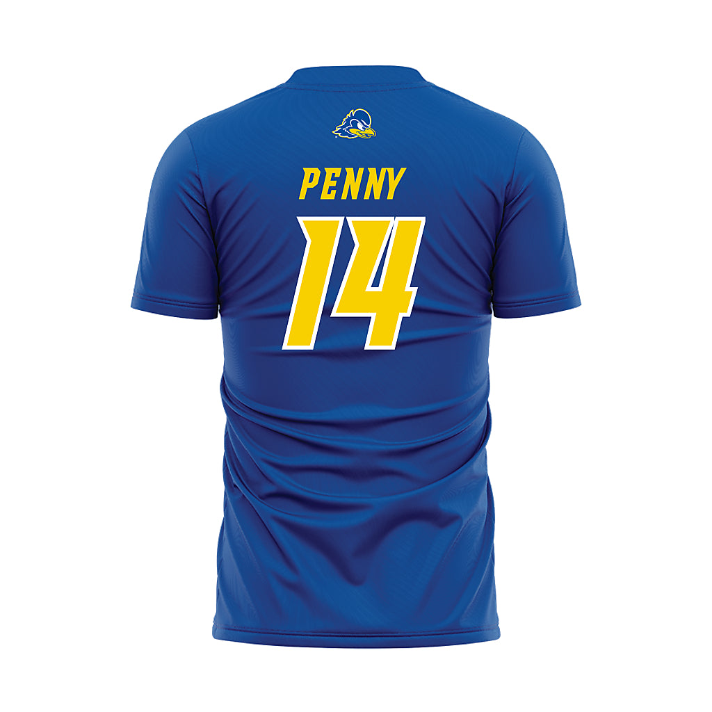 Delaware - NCAA Men's Soccer : Liam Penny - Royal Soccer Jersey-1
