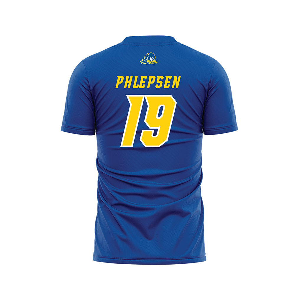Delaware - NCAA Men's Soccer : Florian Phlepsen - Royal Soccer Jersey-1