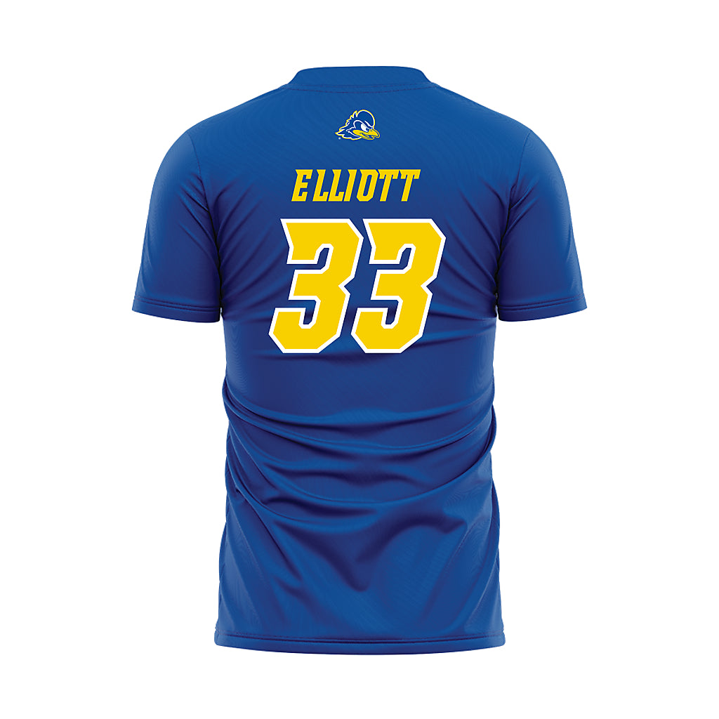 Delaware - NCAA Men's Soccer : Daniel Joseph Elliott - Royal Soccer Jersey-1