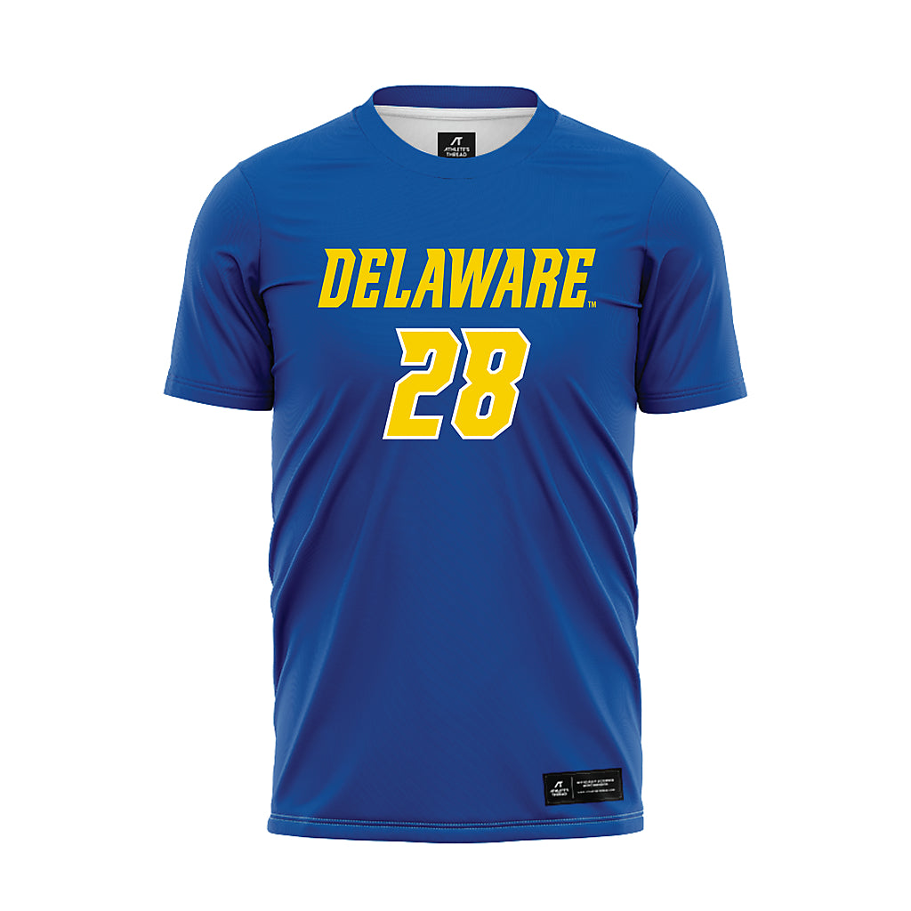 Delaware - NCAA Men's Soccer : Mikey Johnson - Royal Soccer Jersey-0
