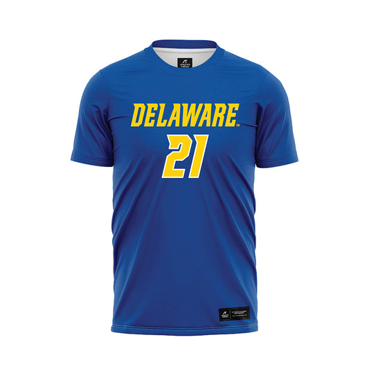 Delaware - NCAA Men's Soccer : Charles Giordano - Royal Soccer Jersey-0