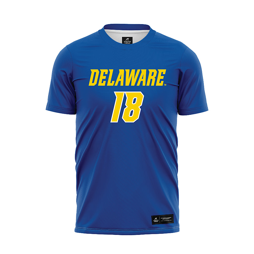 Delaware - NCAA Men's Soccer : TJ Hastings - Royal Soccer Jersey-0