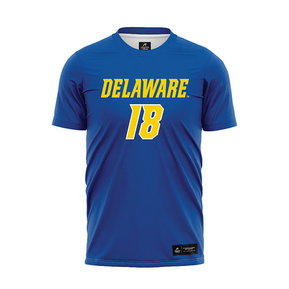 Delaware - NCAA Men's Soccer : TJ Hastings - Royal Soccer Jersey-0