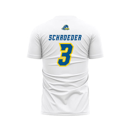Delaware - NCAA Men's Soccer : Jan Schroeder - White Soccer Jersey-1