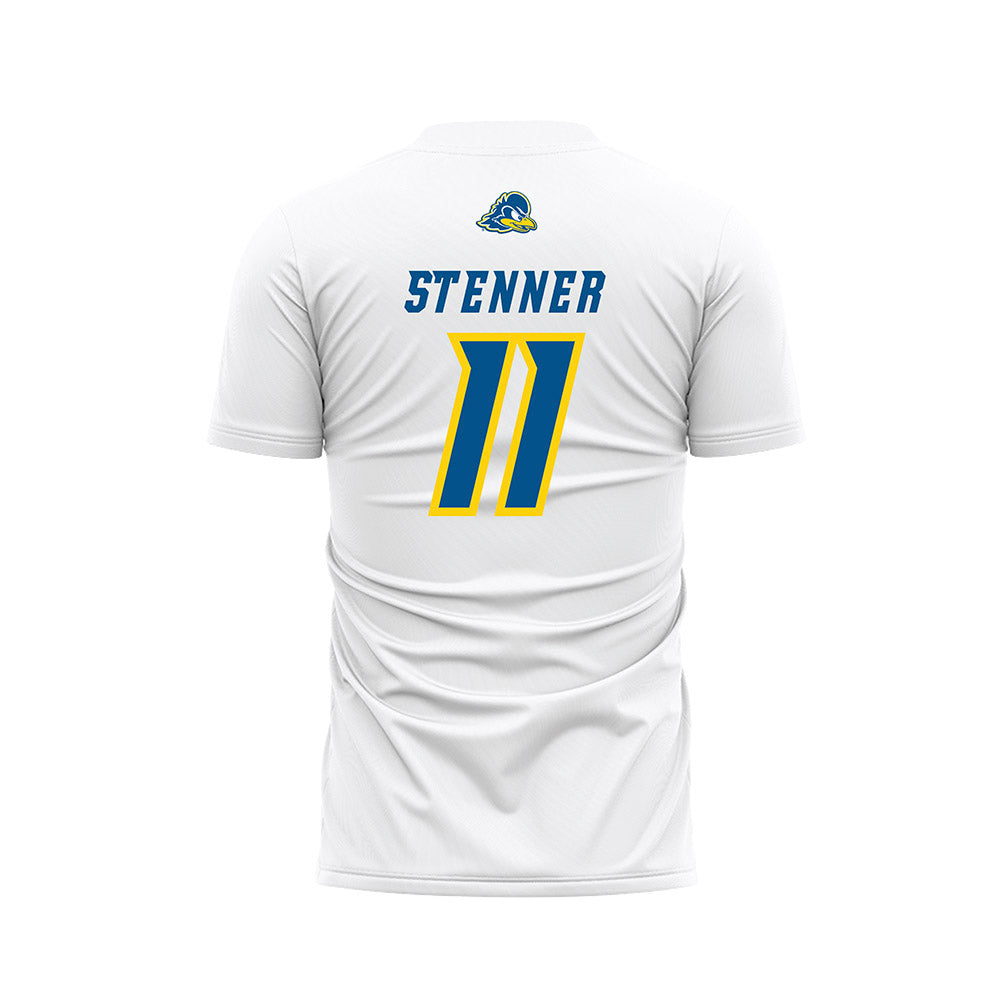 Delaware - NCAA Men's Soccer : Marius Stenner - White Soccer Jersey-1