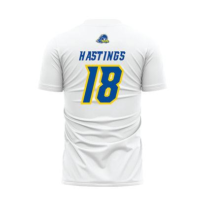 Delaware - NCAA Men's Soccer : TJ Hastings - White Soccer Jersey-1