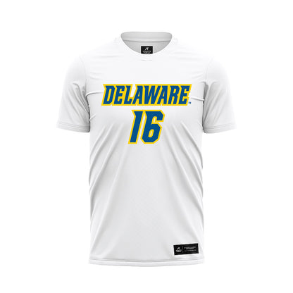 Delaware - NCAA Men's Soccer : Colin Kelly - White Soccer Jersey-0