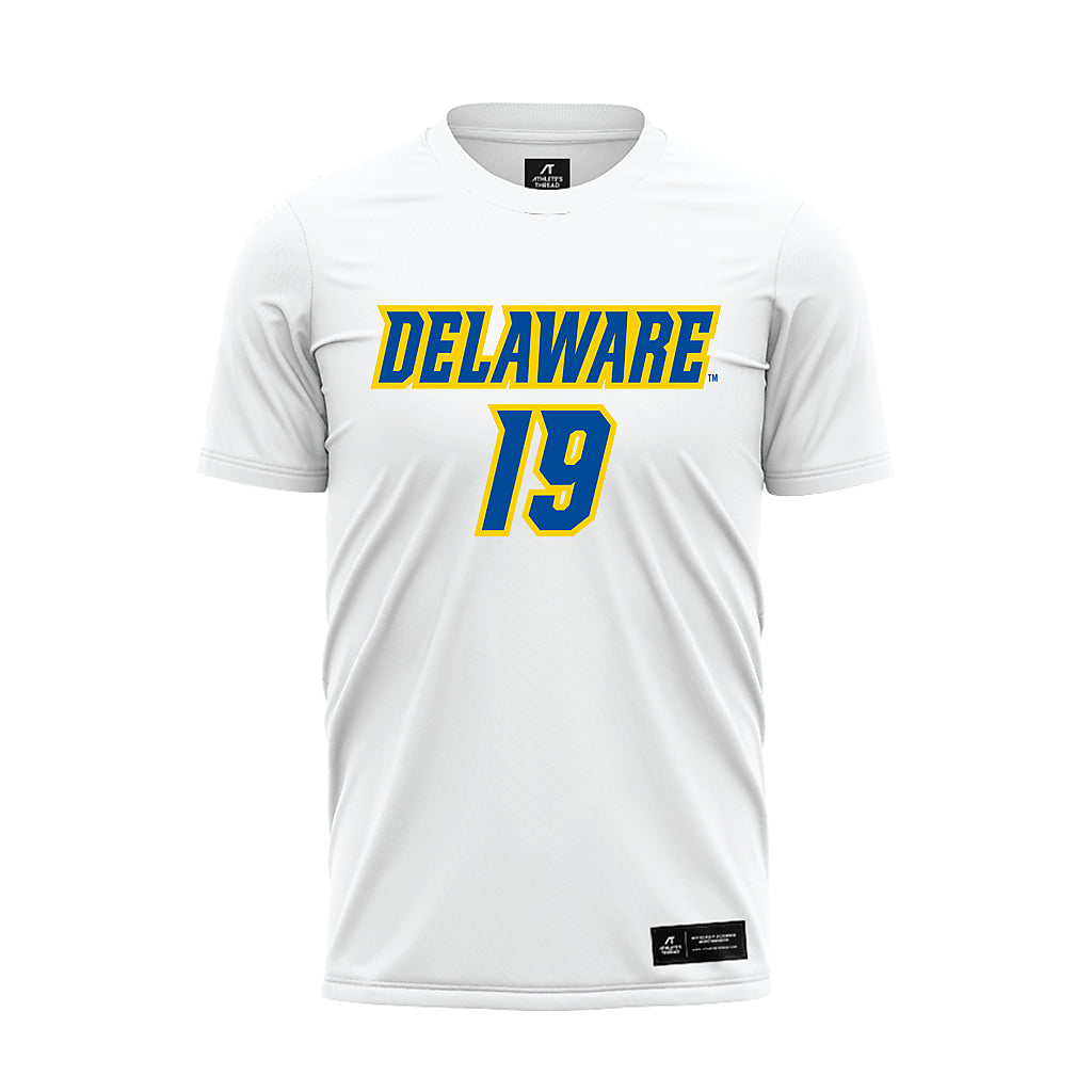 Delaware - NCAA Men's Soccer : Florian Phlepsen - White Soccer Jersey-0