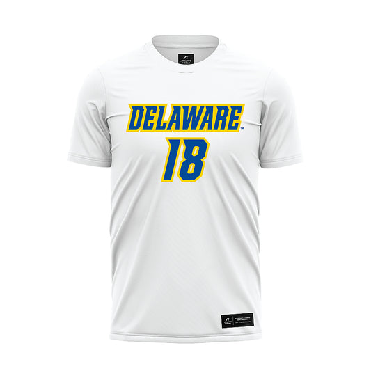 Delaware - NCAA Men's Soccer : TJ Hastings - White Soccer Jersey-0