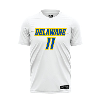 Delaware - NCAA Men's Soccer : Marius Stenner - White Soccer Jersey-0