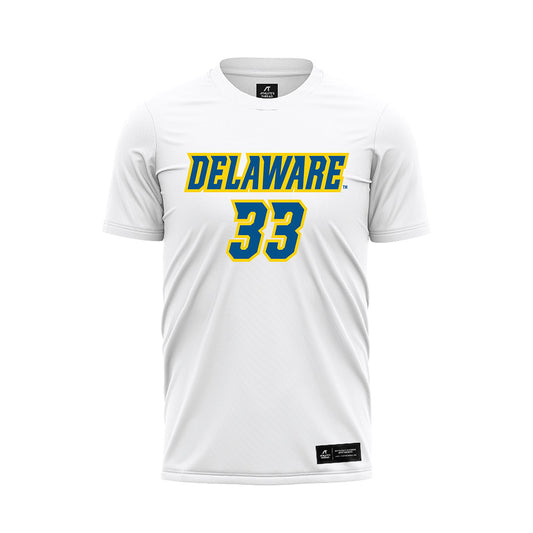 Delaware - NCAA Men's Soccer : Daniel Joseph Elliott - White Soccer Jersey-0