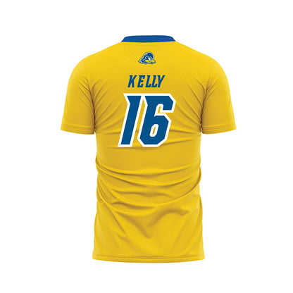 Delaware - NCAA Men's Soccer : Colin Kelly - Yellow Soccer Jersey-1