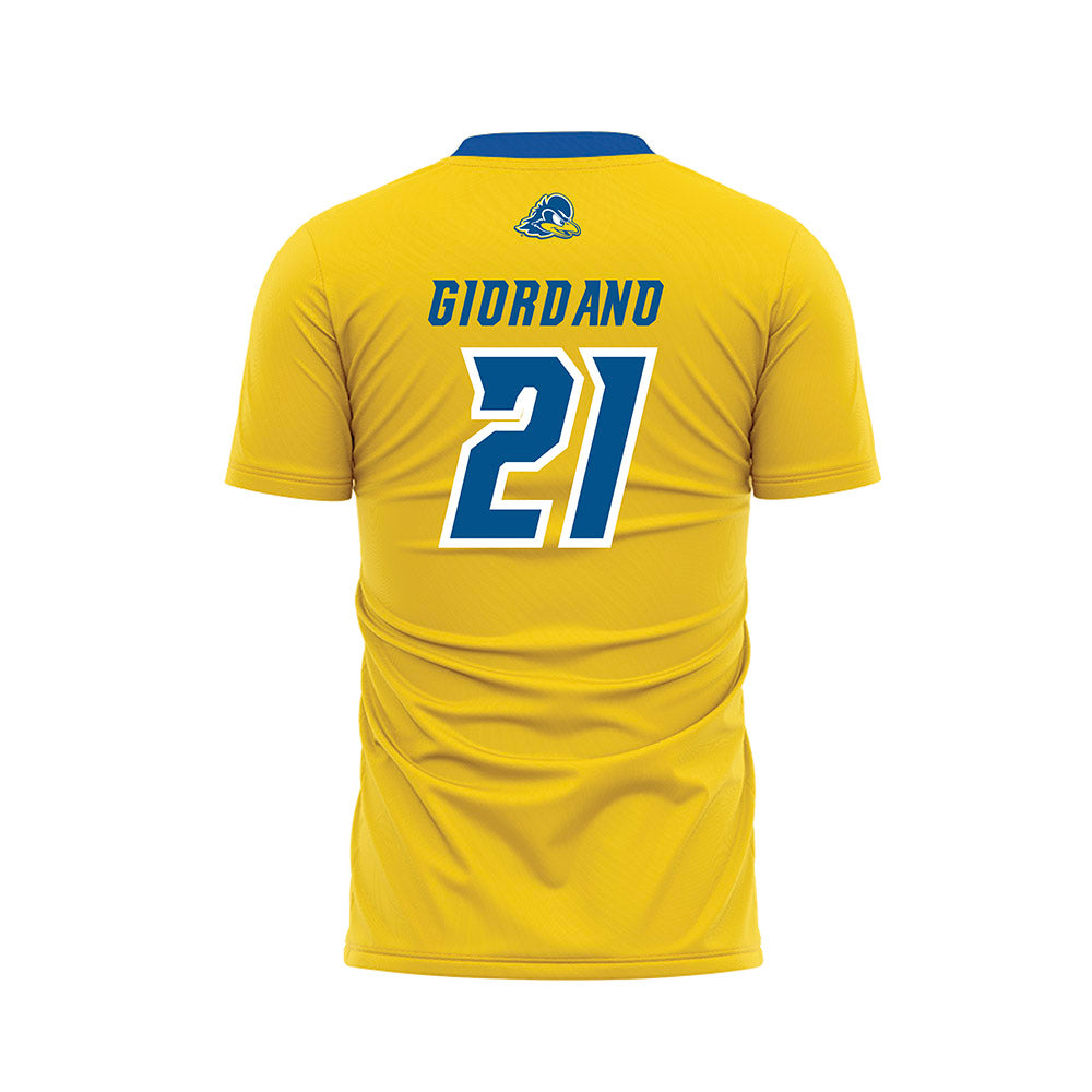 Delaware - NCAA Men's Soccer : Charles Giordano - Yellow Soccer Jersey-1