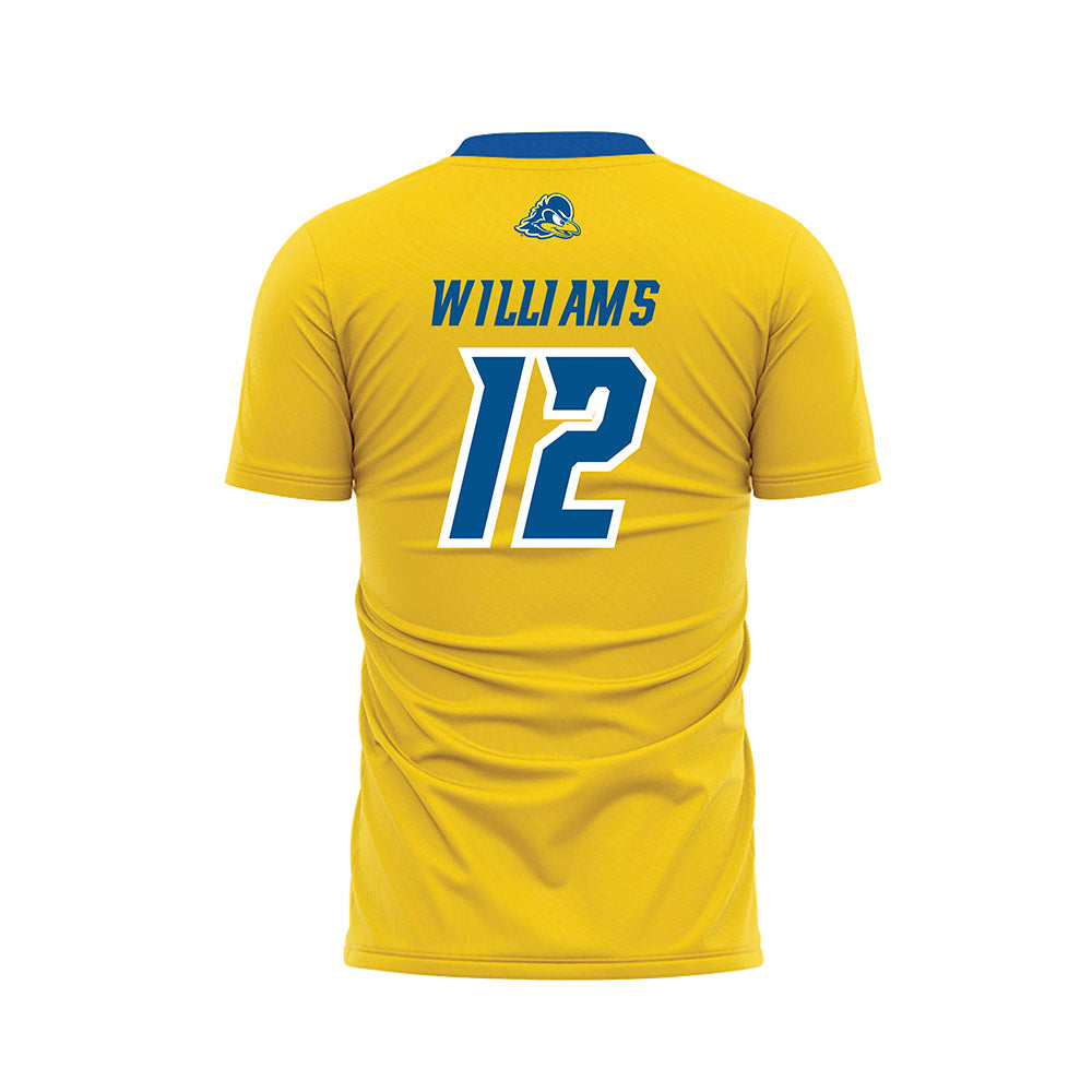 Delaware - NCAA Men's Soccer : Ethan Williams - Yellow Soccer Jersey-1