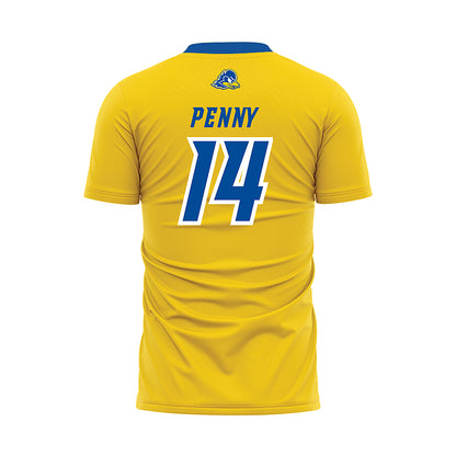 Delaware - NCAA Men's Soccer : Liam Penny - Yellow Soccer Jersey-1