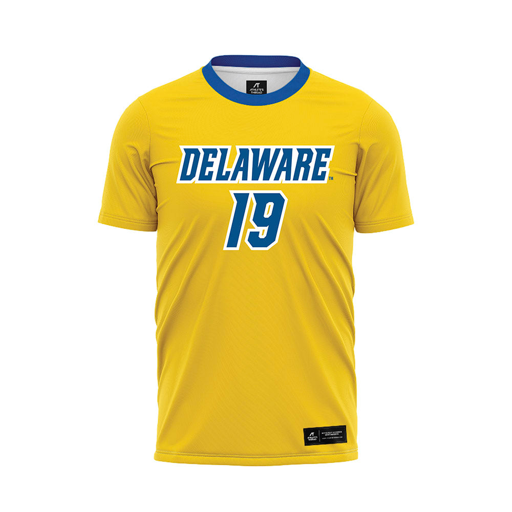 Delaware - NCAA Men's Soccer : Florian Phlepsen - Yellow Soccer Jersey-0