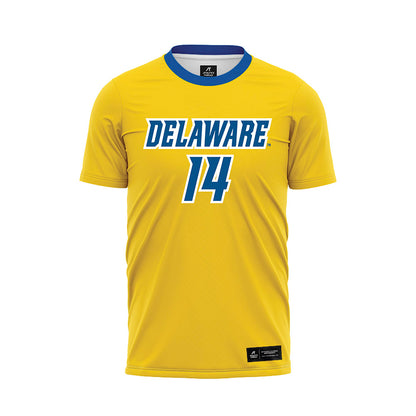 Delaware - NCAA Men's Soccer : Liam Penny - Yellow Soccer Jersey-0