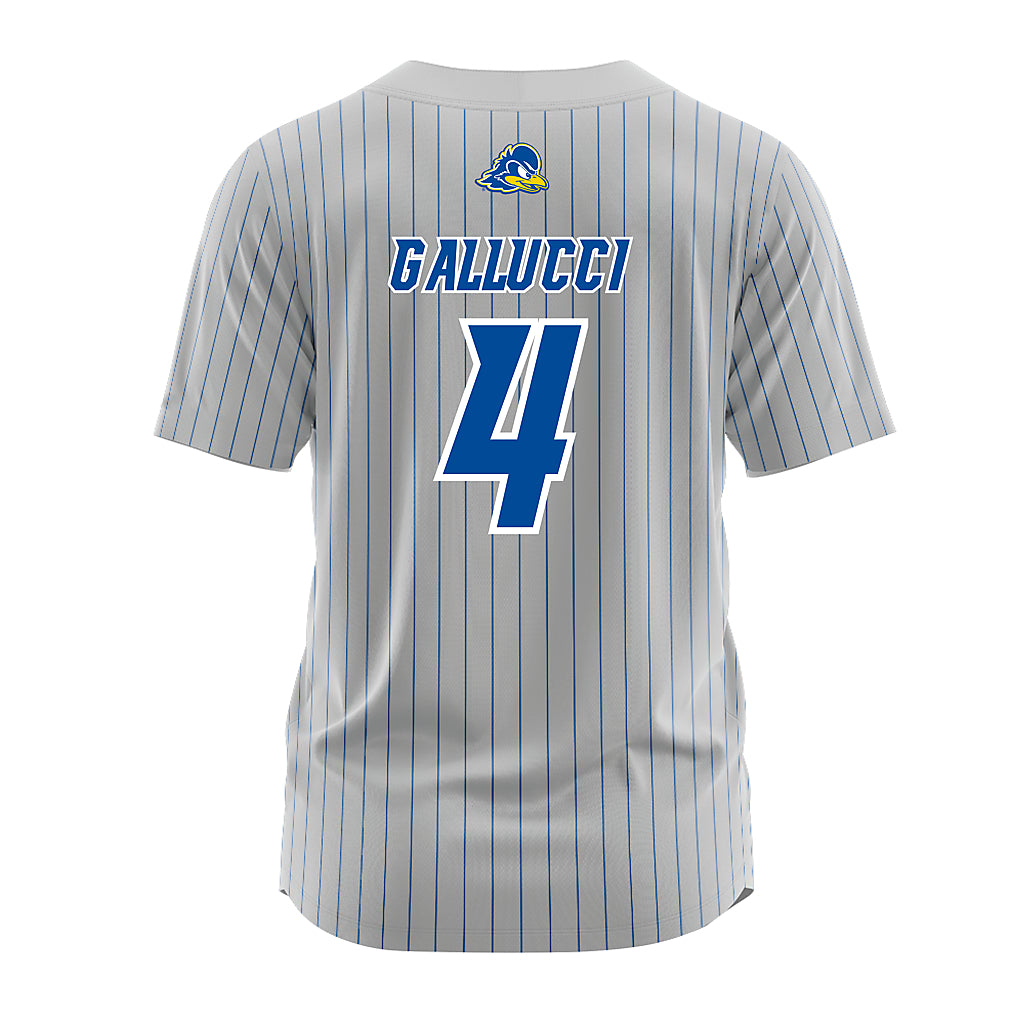 Delaware - NCAA Softball : Sorella Gallucci - Grey Pinstripe Jersey-1