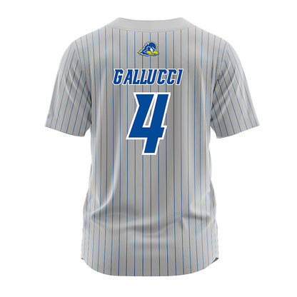 Delaware - NCAA Softball : Sorella Gallucci - Grey Pinstripe Jersey-1