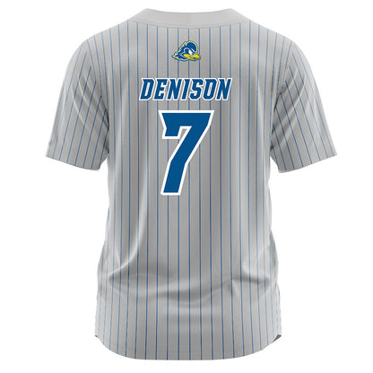Delaware - NCAA Softball : Emma Denison - Grey Pinstripe Jersey-1
