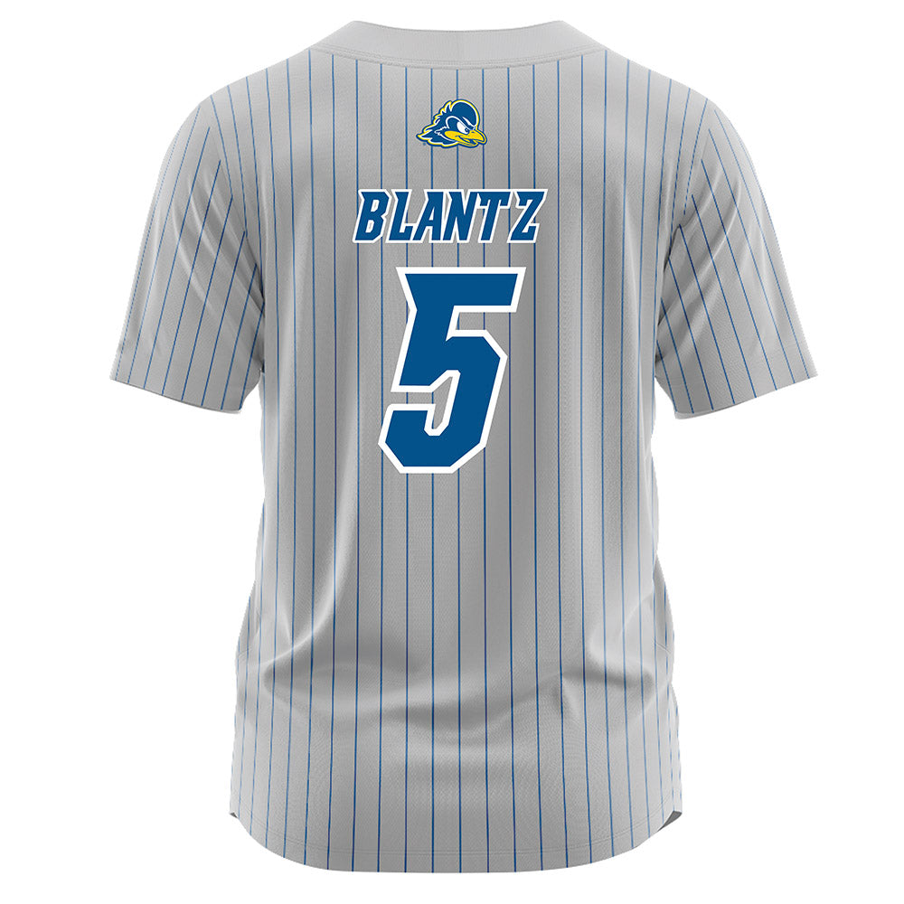 Delaware - NCAA Softball : Chloe Blantz - Grey Pinstripe Jersey-1