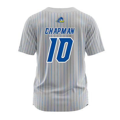 Delaware - NCAA Softball : Bridget Chapman - Grey Pinstripe Jersey-1