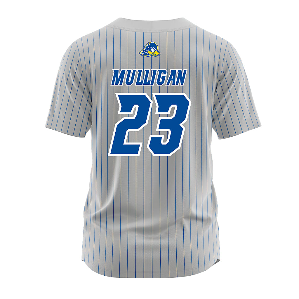 Delaware - NCAA Softball : Ellie Mulligan - Grey Pinstripe Jersey-1