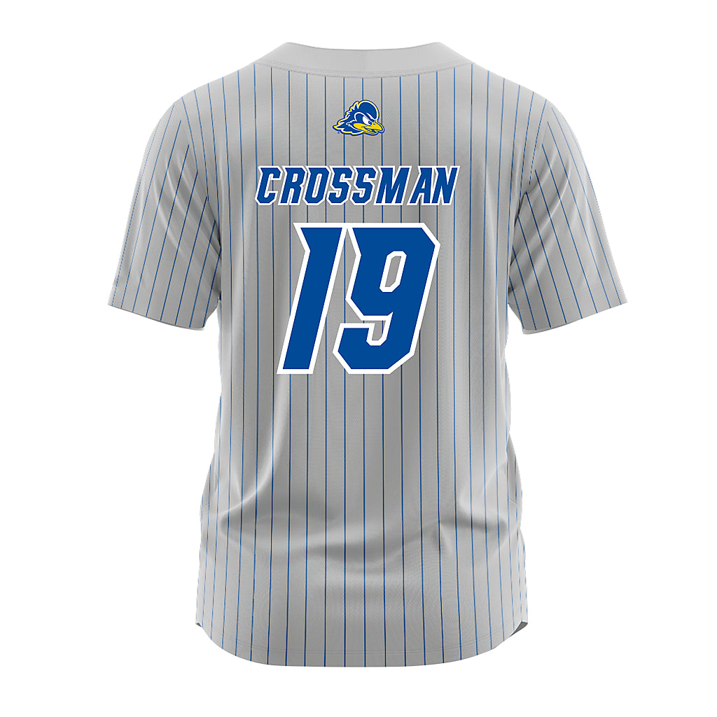 Delaware - NCAA Softball : Josie Crossman - Grey Pinstripe Jersey-1