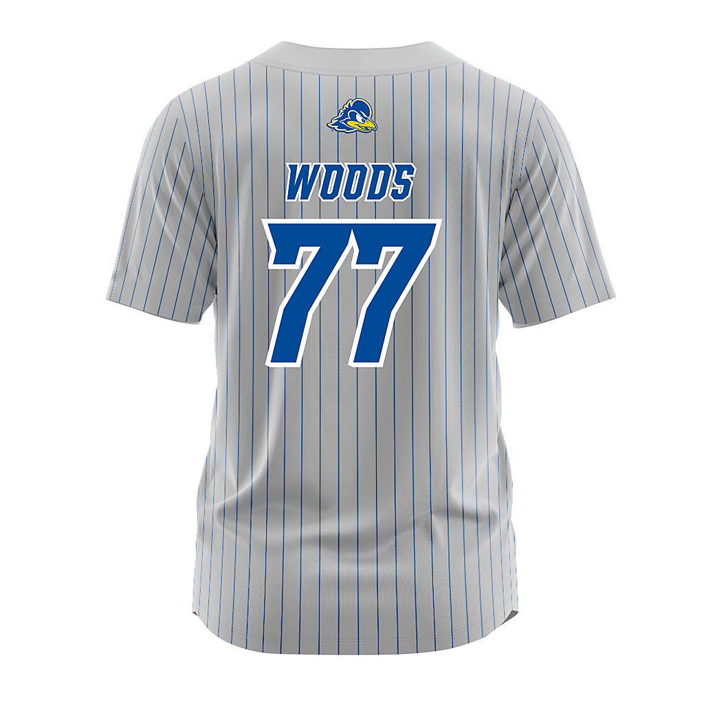 Delaware - NCAA Softball : Claire Woods - Grey Pinstripe Jersey-1