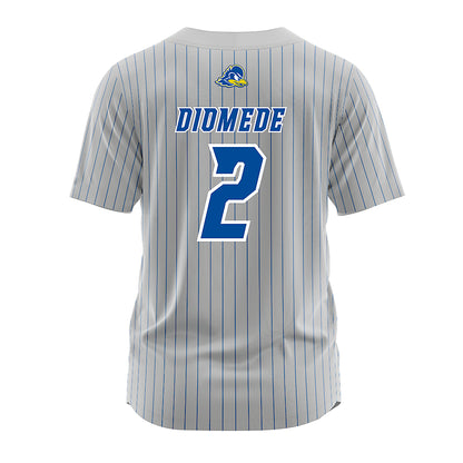 Delaware - NCAA Softball : Veronica Diomede - Grey Pinstripe Jersey-1