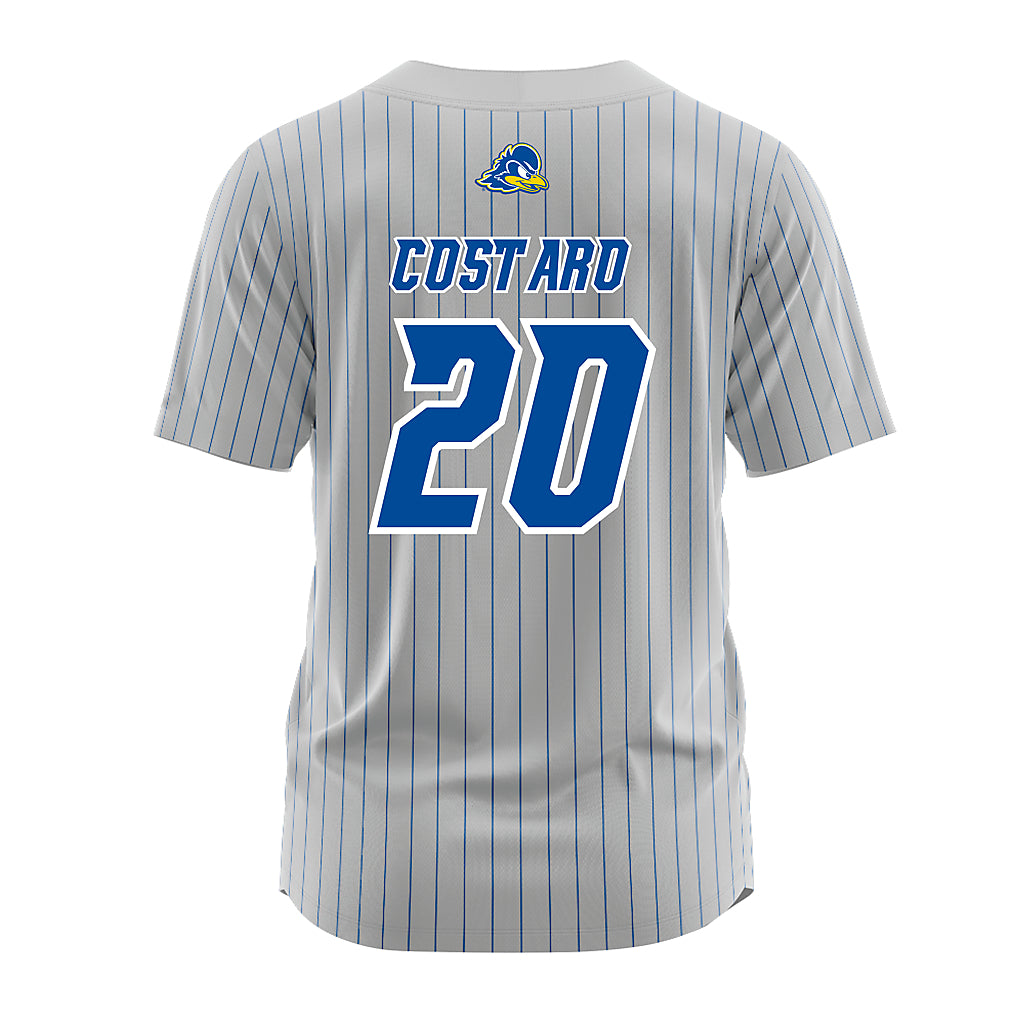 Delaware - NCAA Softball : Gianna Costaro - Grey Pinstripe Jersey-1