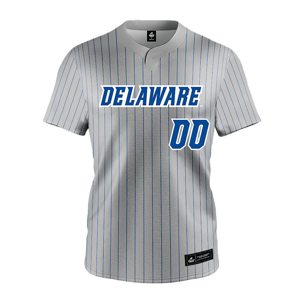Delaware - NCAA Softball : Karli Challburg - Grey Pinstripe Jersey-0