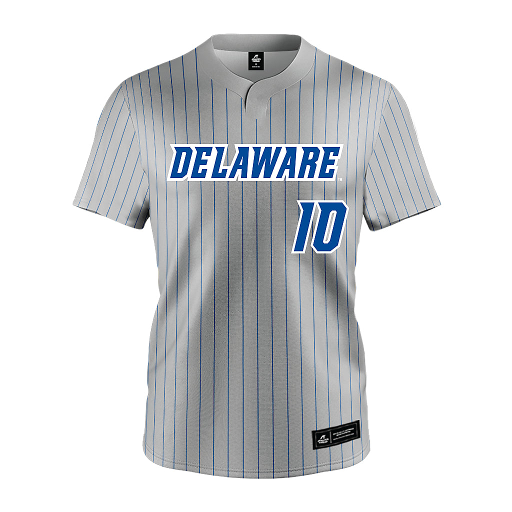 Delaware - NCAA Softball : Bridget Chapman - Grey Pinstripe Jersey-0