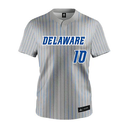 Delaware - NCAA Softball : Bridget Chapman - Grey Pinstripe Jersey-0