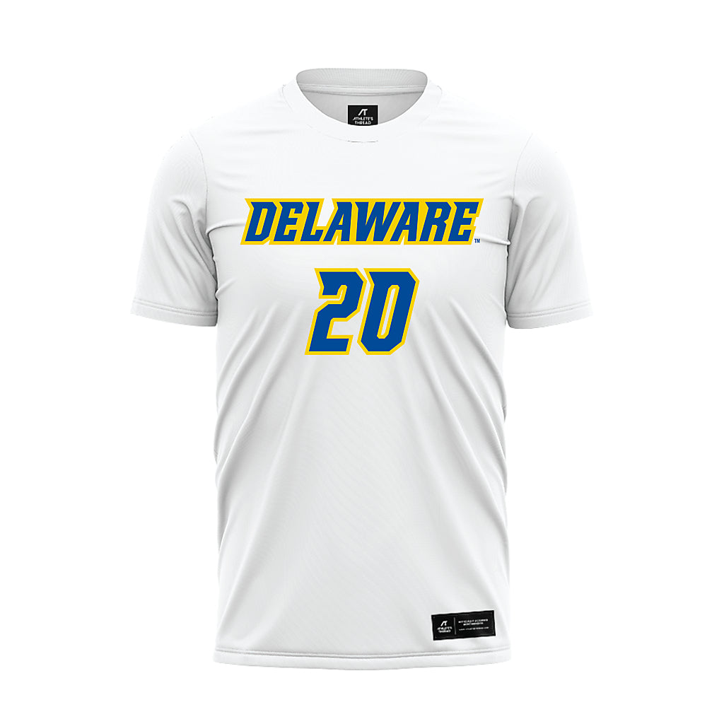Delaware - NCAA Women's Soccer : Gabby Riley - White Soccer Jersey-0
