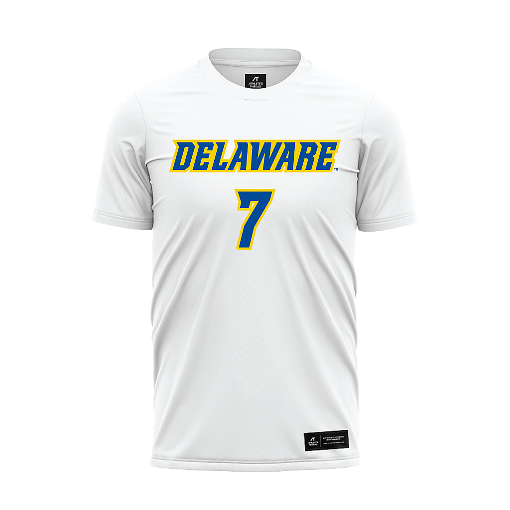 Delaware - NCAA Women's Soccer : Ava Sallee - White Soccer Jersey-0