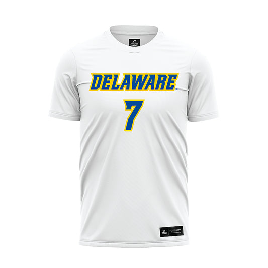 Delaware - NCAA Women's Soccer : Ava Sallee - White Soccer Jersey-0