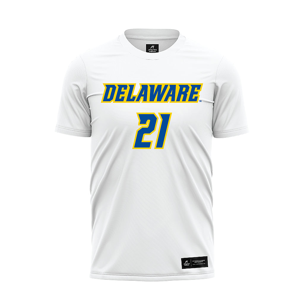 Delaware - NCAA Women's Soccer : ryan mundy - White Soccer Jersey-0