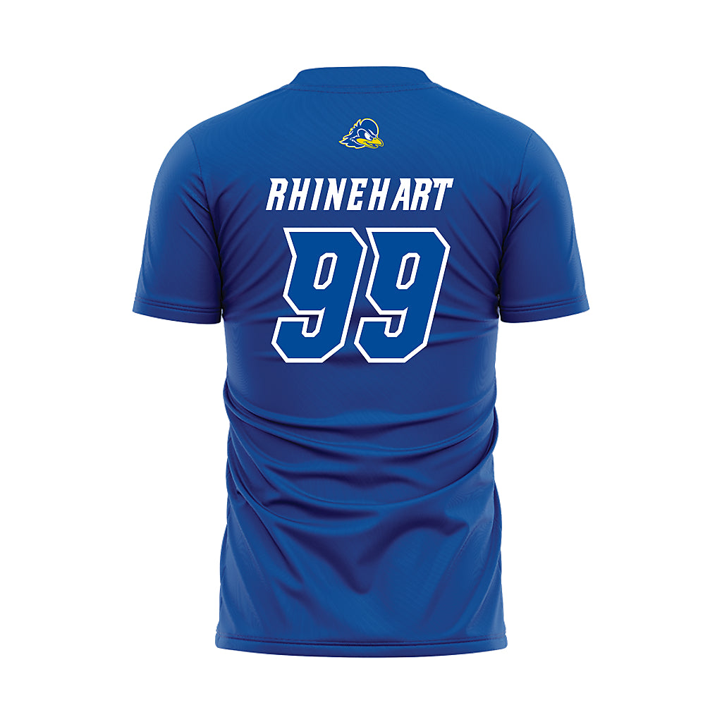 Delaware - NCAA Women's Soccer : Leah Rhinehart - Blue Soccer Jersey-1