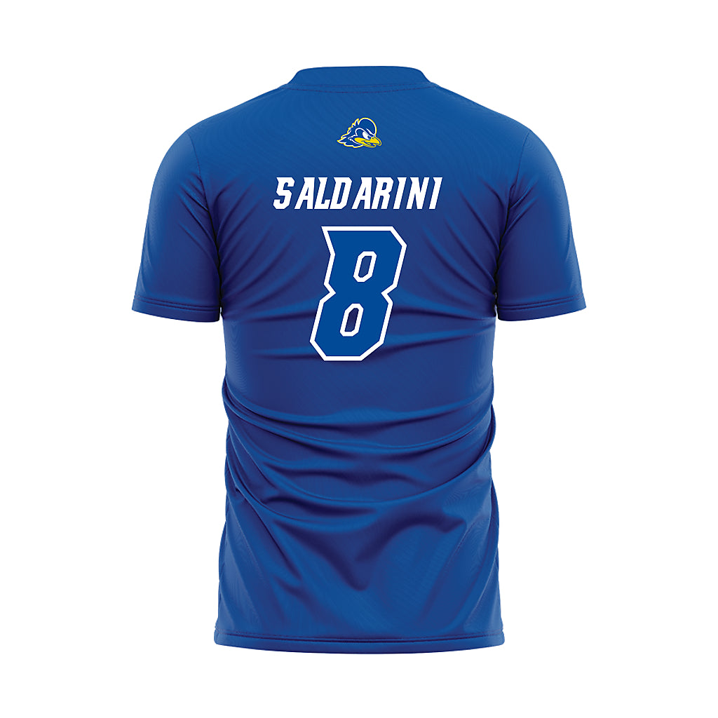 Delaware - NCAA Women's Soccer : Cassie Saldarini - Blue Soccer Jersey-1