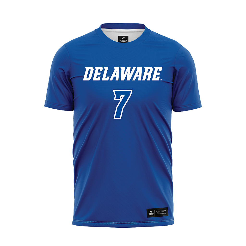 Delaware - NCAA Women's Soccer : Ava Sallee - Blue Soccer Jersey-0