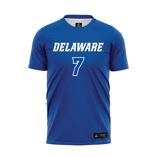 Delaware - NCAA Women's Soccer : Ava Sallee - Blue Soccer Jersey-0