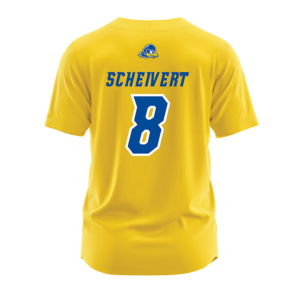 Delaware - NCAA Softball : Katie Scheivert - Yellow Jersey-1