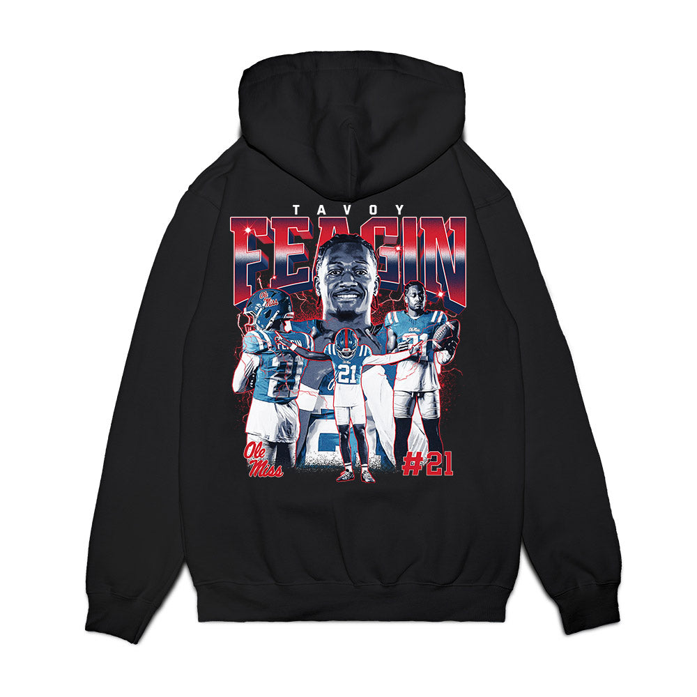 Ole Miss - NCAA Football : Tavoy Feagin - Individual Collage Premium Hooded Sweatshirt-1