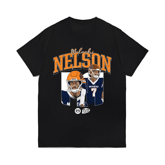 UTEP - NCAA Football : Malachi Nelson - Caricature Comfort Colors T-Shirt-0