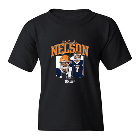 UTEP - NCAA Football : Malachi Nelson - Caricature Youth T-Shirt-0